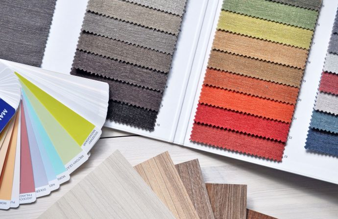 Colorful fabric and paint swatches laid out for design inspiration and material selection. — The Best Free Programs For Your